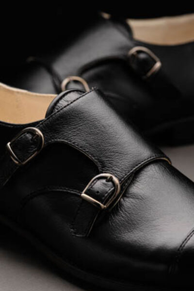Male,Classic,Shoes.,Elegant,Black,Monk,Shoes.,Fashion,Leather,Shoes
